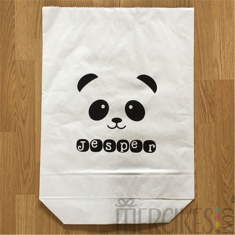 Paperbag XXL "Panda met Naam"