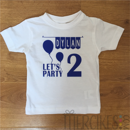Let's Party - Shirt Verjaardag met Naam