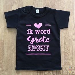 T-shirt Ik word Grote Nicht Lijnen Hart