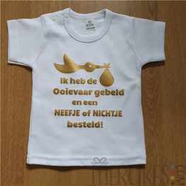 Shirtje Ik heb de Ooievaar gebeld! Neefje - Nichtje