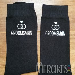 Kado Groomsman - Sokken Groomsman Strak Lettertype