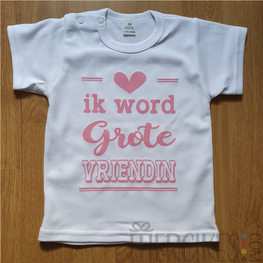 T-shirt Ik word Grote VRIENDIN - Lijnen Hart