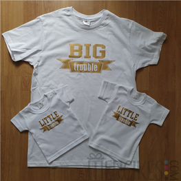 Matching Shirt Big en Little Trouble