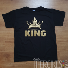 T-Shirt Man King met Kroon