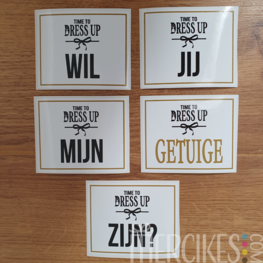 Wil jij mijn getuige zijn - Dress Up - bierlabels