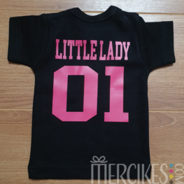 T-shirt Little Lady met Rugnummer