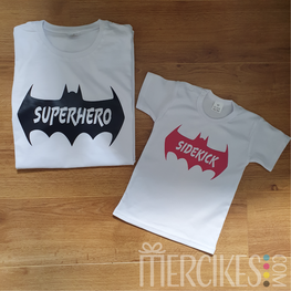 Twinning Shirts Ouder Kind Superhero Sidekick