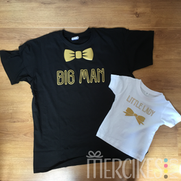 T-shirt Vader Dochter Big Man Little Lady