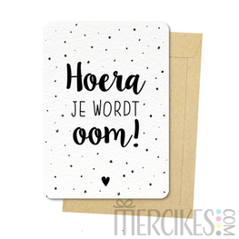 Ansichtkaart - Hoera je wordt oom!