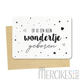 Ansichtkaart - Er is een klein wondertje geboren!