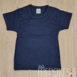 Babyshirtje korte mouw navy (t/m 92)