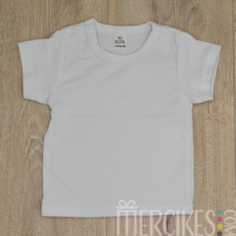 Babyshirtje korte mouw wit (t/m 92)