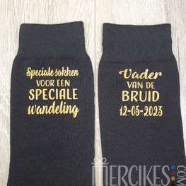 Speciale sokken  - vader van de bruid met datum