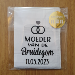 Zakdoek Moeder Bruid/Bruidegom met Datum