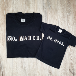 Set Zo Vader Zo Zoon T-shirts