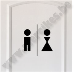 Toilet Sticker Mannetje Vrouwtje