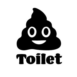 Toiletsticker Drol Emoij Toilet