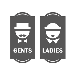 Toiletsticker Ladies Gents Sticker