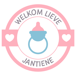 Geboortesticker Fullcolor Welkom Lieve Flesje Meisje