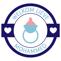 Geboortesticker Fullcolor Welkom Lieve Flesje Jongen