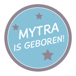 Geboortesticker Fullcolor Etiket Sterren Jongen