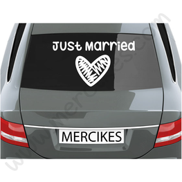 Just Married Sticker Groot Hart