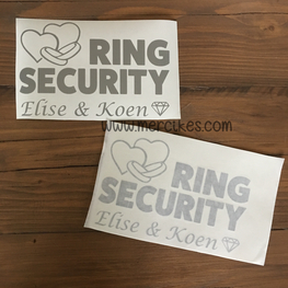 Losse Sticker Ringsecurity Koffer met Namen