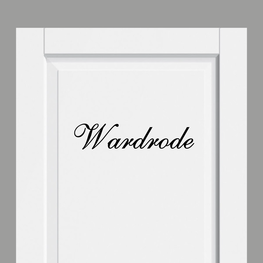 Deursticker Landelijk Wardrobe