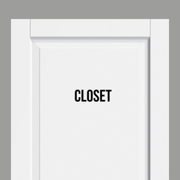 Deursticker Strak Closet