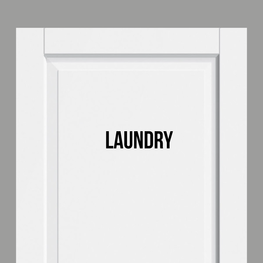 Deursticker Strak Laundry