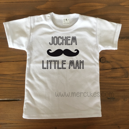 Shirtje Little Man Snor met Naam