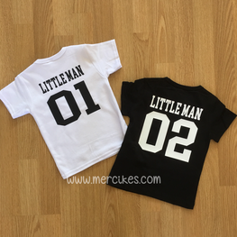 T-shirt Little Man met Rugnummer