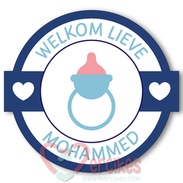 Sticker 6 cm Geboorte - Welkom Speen