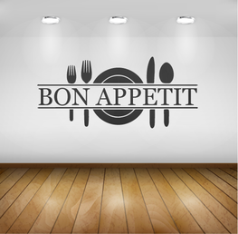 Muursticker - Keuken - Bon Appetit Bestek