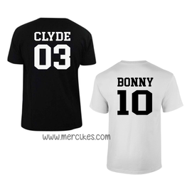 Bonny en Clyde Shirts met Rugnummer