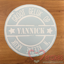 Losse Sticker Groot Geluk op n Kleine Kruk