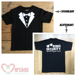 T-shirt Ringsecurity Smoking met Naam