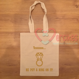 Canvas Tas - He put a ring on it!